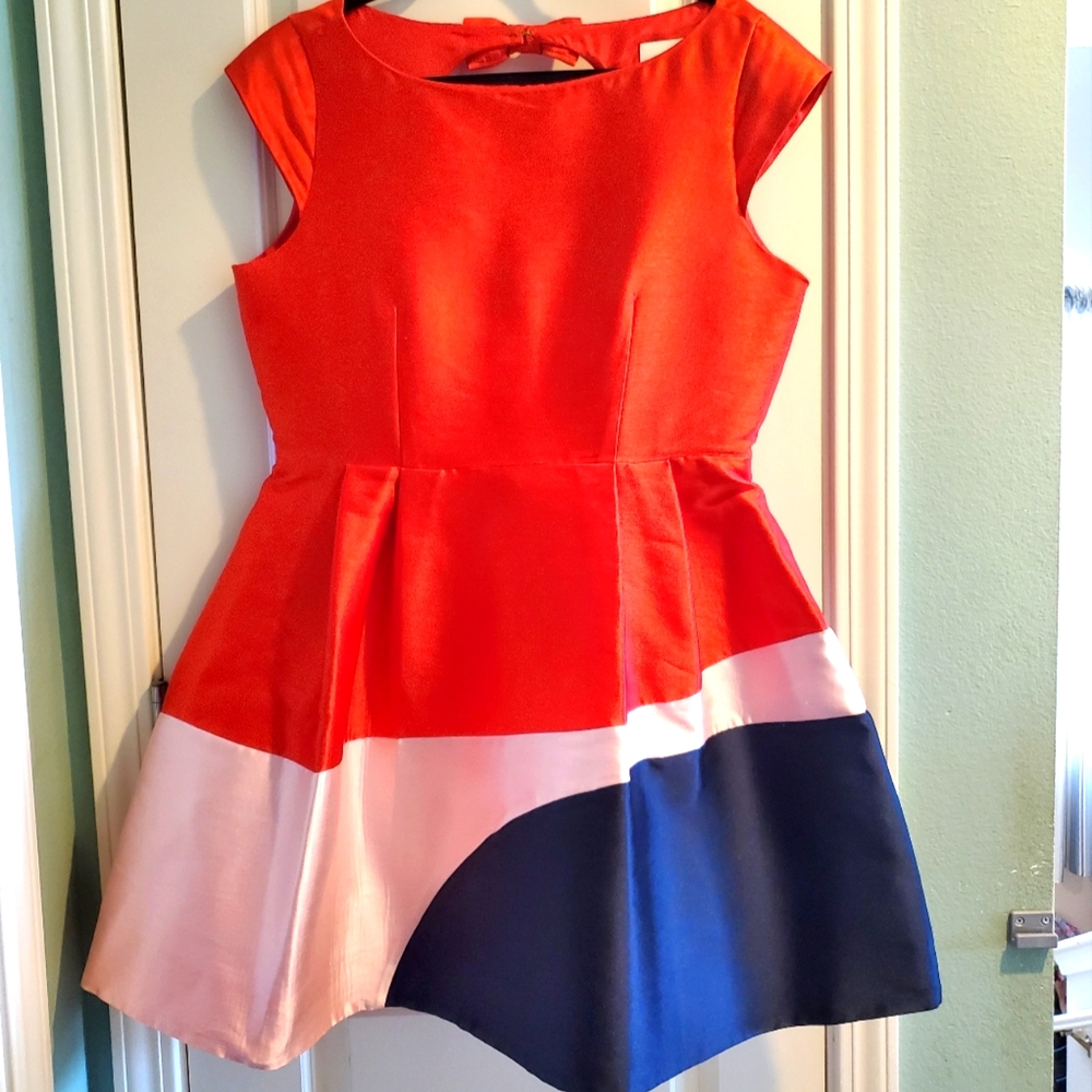 Kate Spade special occasion dress size 12 in Red color block